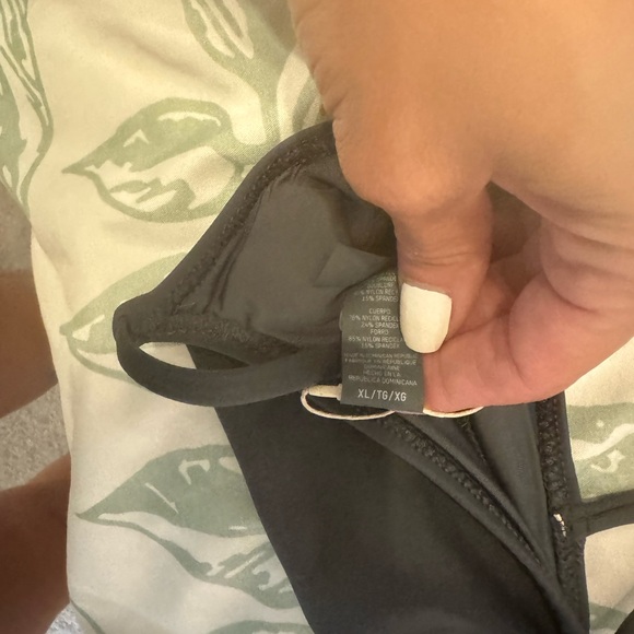 Skims recycled swim micro scoop bikini top gray gunmetal xl - Picture 3 of 4